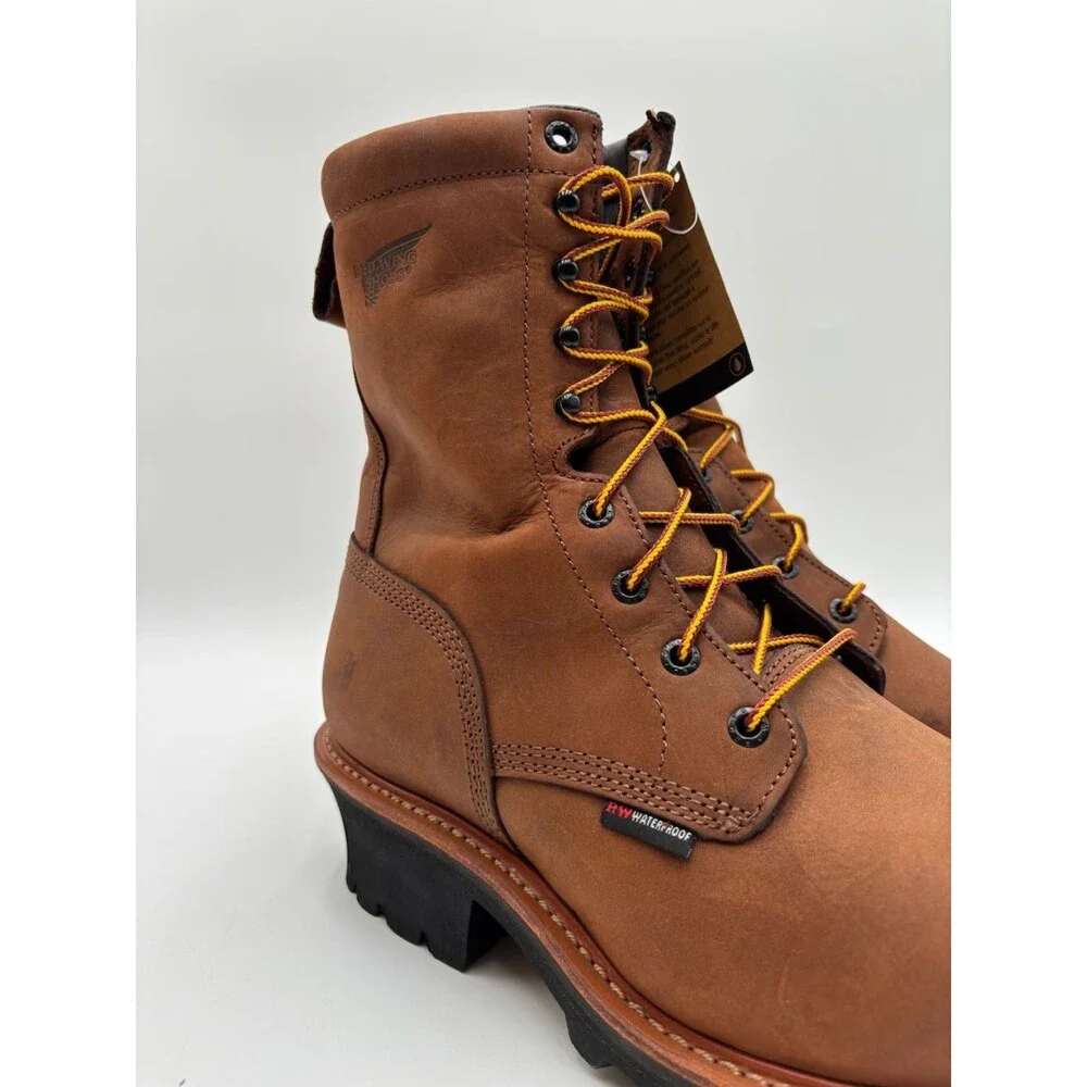Red Wing Shoes 4417 Men's NEW Steel-Toe Waterproof EH Boots Brown US Size 8D